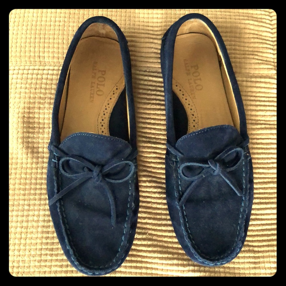 Ralph Lauren Suede Driving Loafers in navy